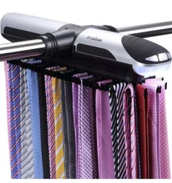 Motorized tie rack