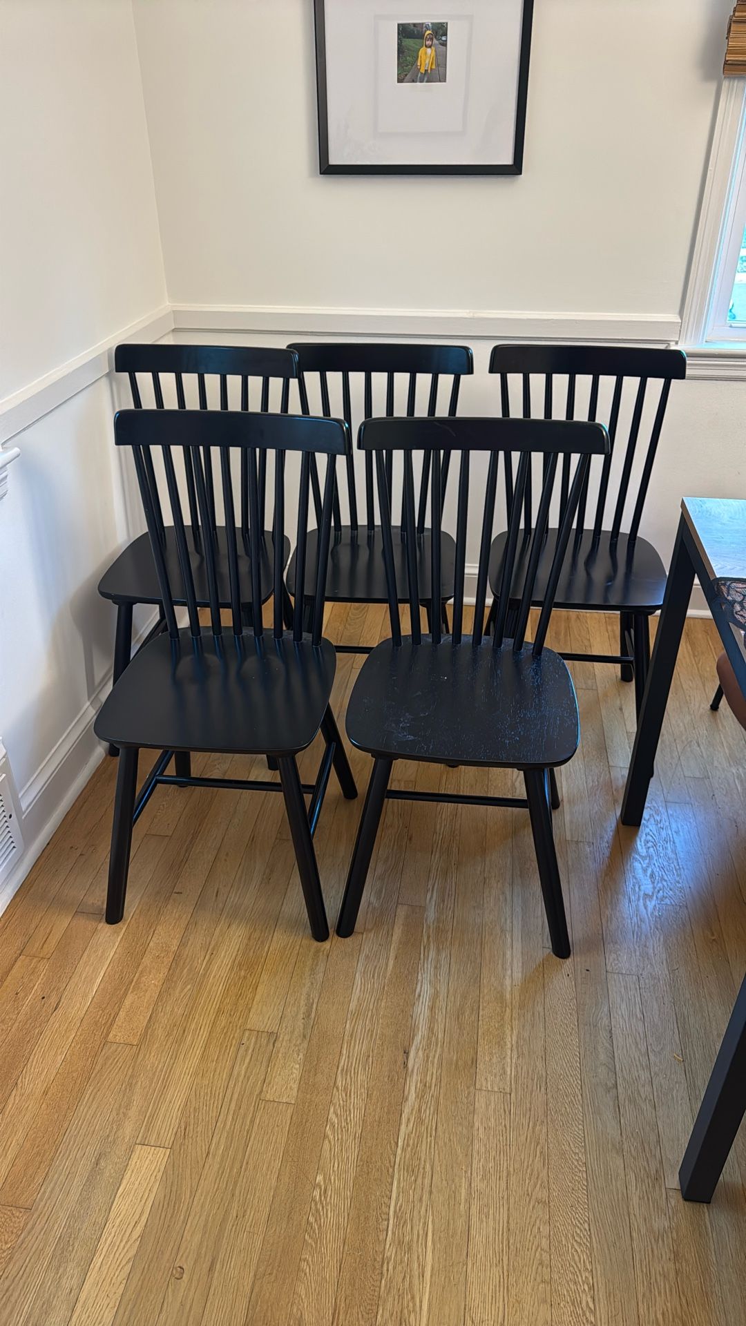 Black Dining Chairs (Set of 5)