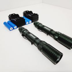 2pcs Skywolfeye & Castnoo T6 LED 5Modes Flashlight Aluminum Focus Torch ( Green )