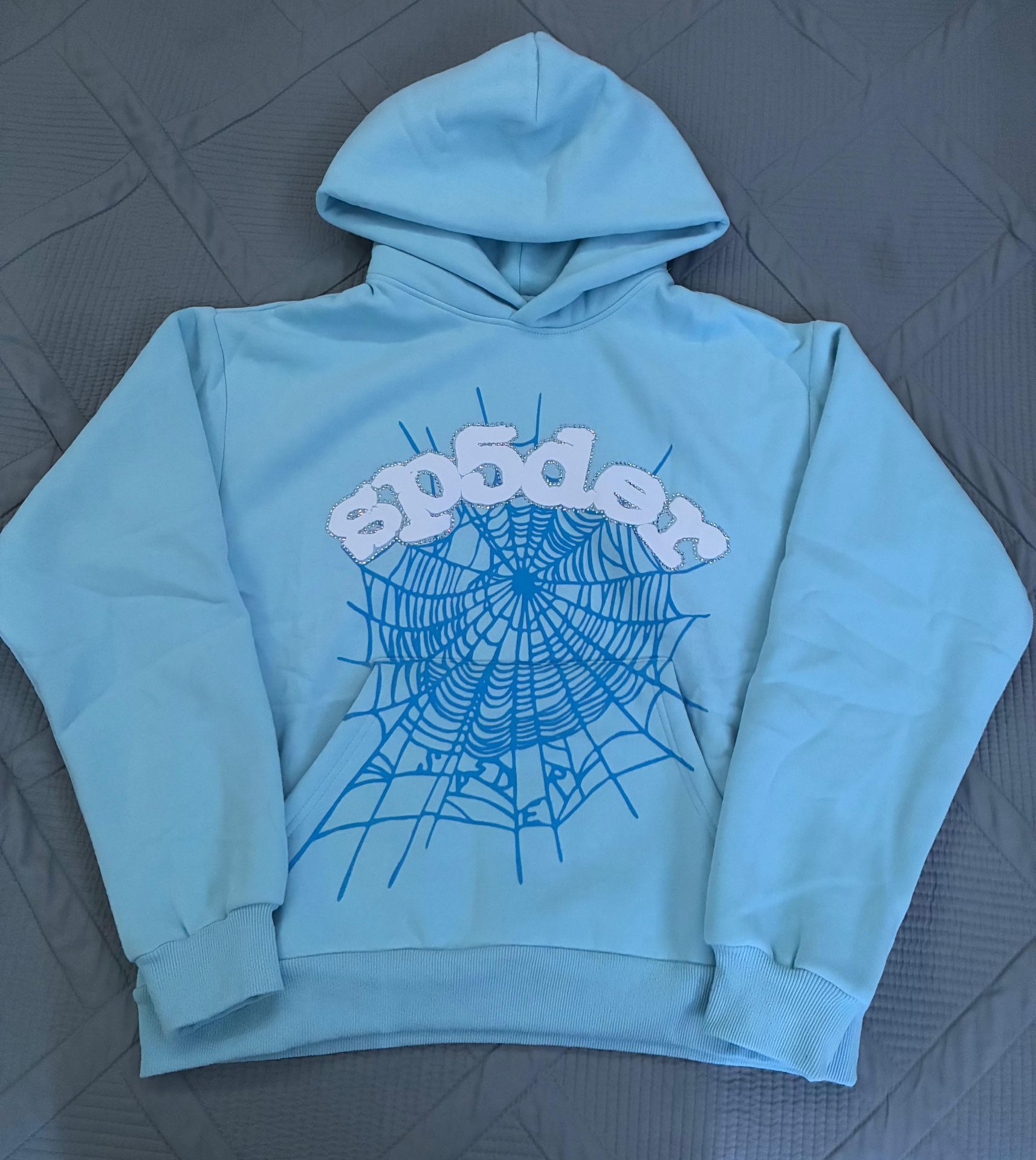 hoodie Sp5der Color Blue