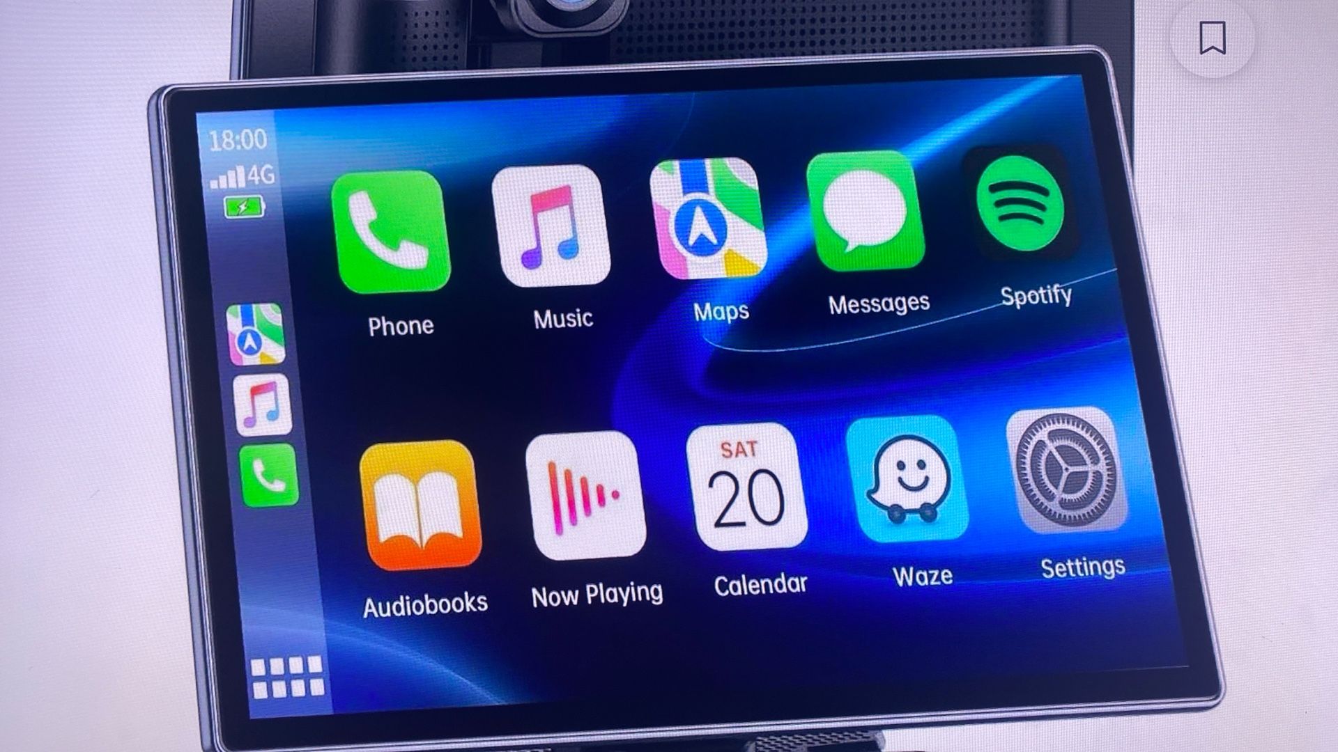 Portable CarPlay screen 9 inch 4K dash cam