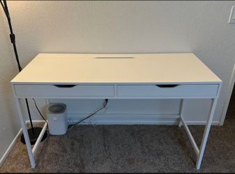 IKEA White Desk with Two Drawers