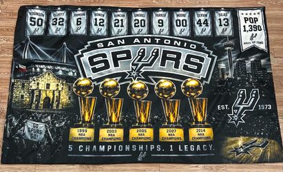 Custom Spurs and Championship flags