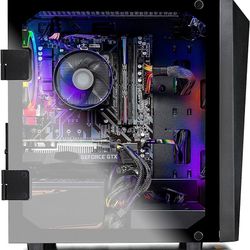 SkyTech Blaze II Gaming Computer PC Desktop – Ryzen 5 2600 6-Core 3.4 GHz, NVIDIA GeForce GTX 1660 6G, 500G SSD, 8GB DDR4, RGB, AC WiFi, Windows 10 Ho