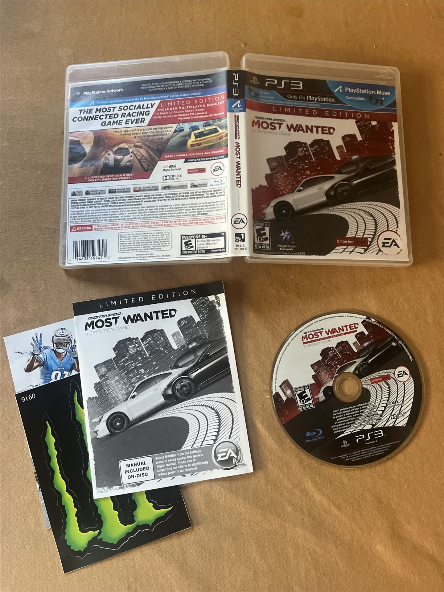 Need for Speed: Most Wanted Limited Edition (Sony PlayStation 3, 2012) Complete