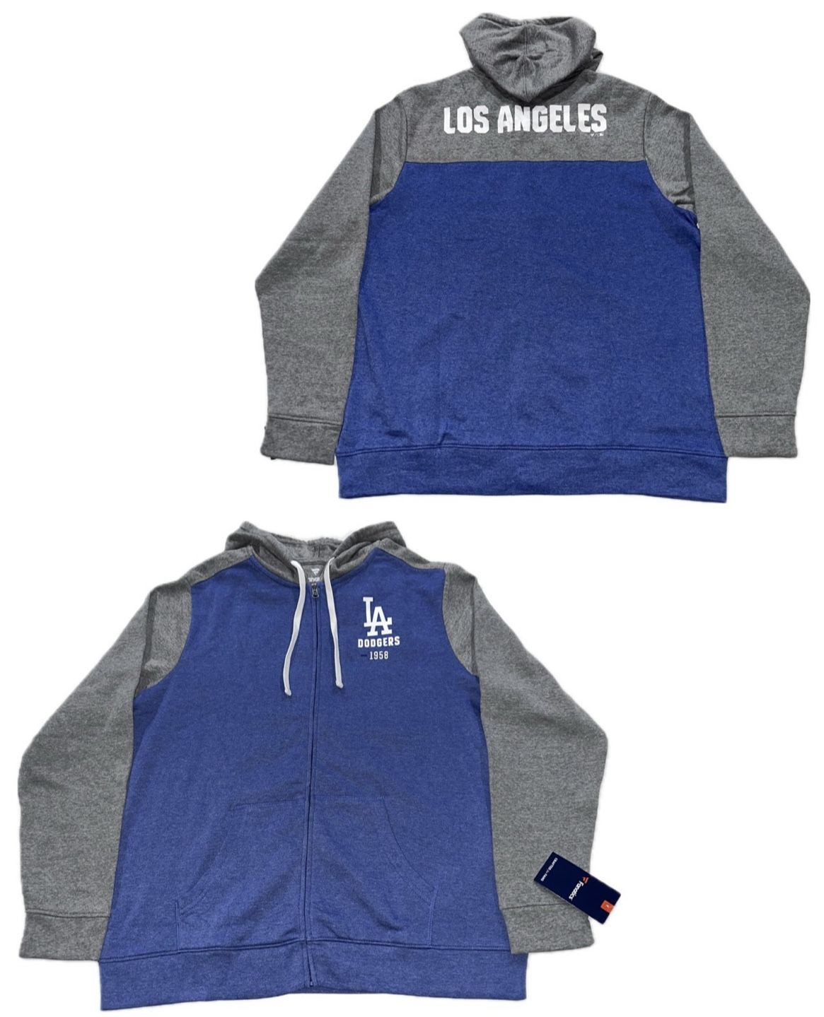 Fanatics Los Angeles Dodgers Full Zip Hoodie Sweatshirt Mens XL,3XL-5XL New
