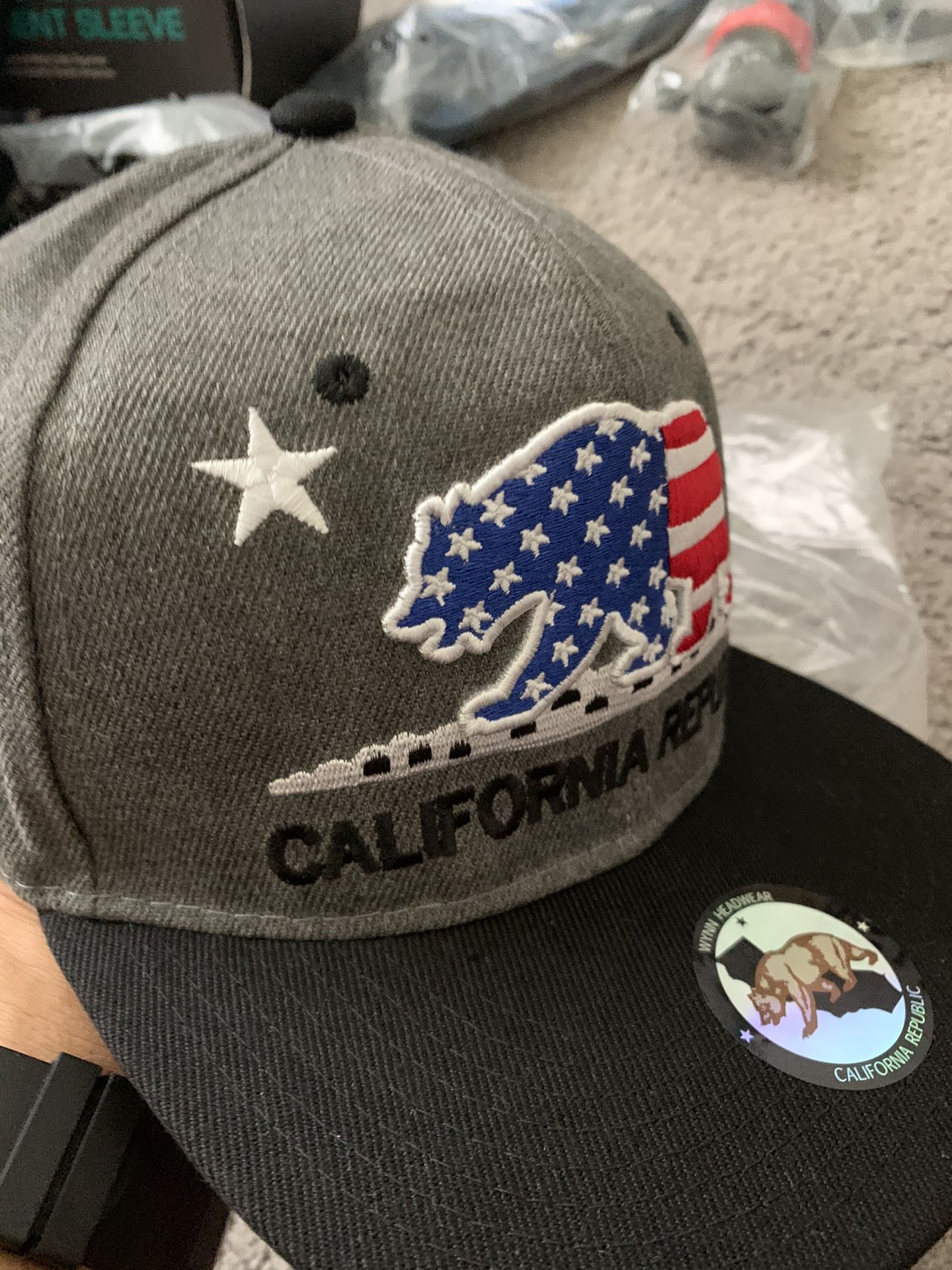 2 California republic hats