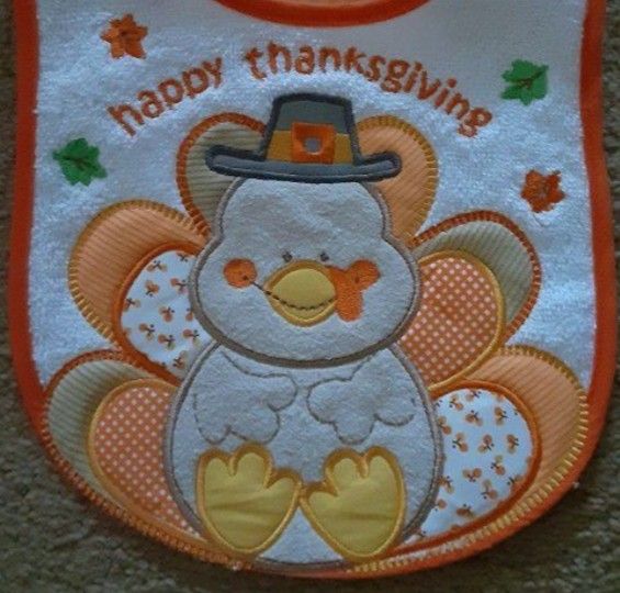 NEW Thanksgiving Bibs (Choice of Style...including Baby's First...see Photos)