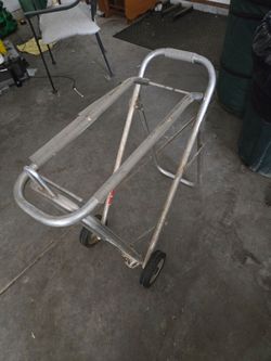 Portable,, saddle rack with wheels,  folds to store