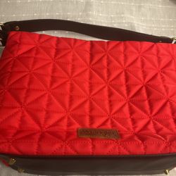 Bright Red Quilted Wrangler Shoulder Bag