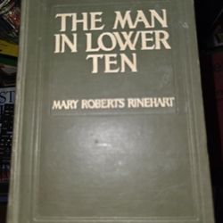 vintage edition of The Man in Lower Ten, a classic mystery novel by Mary Roberts Rinehart. 