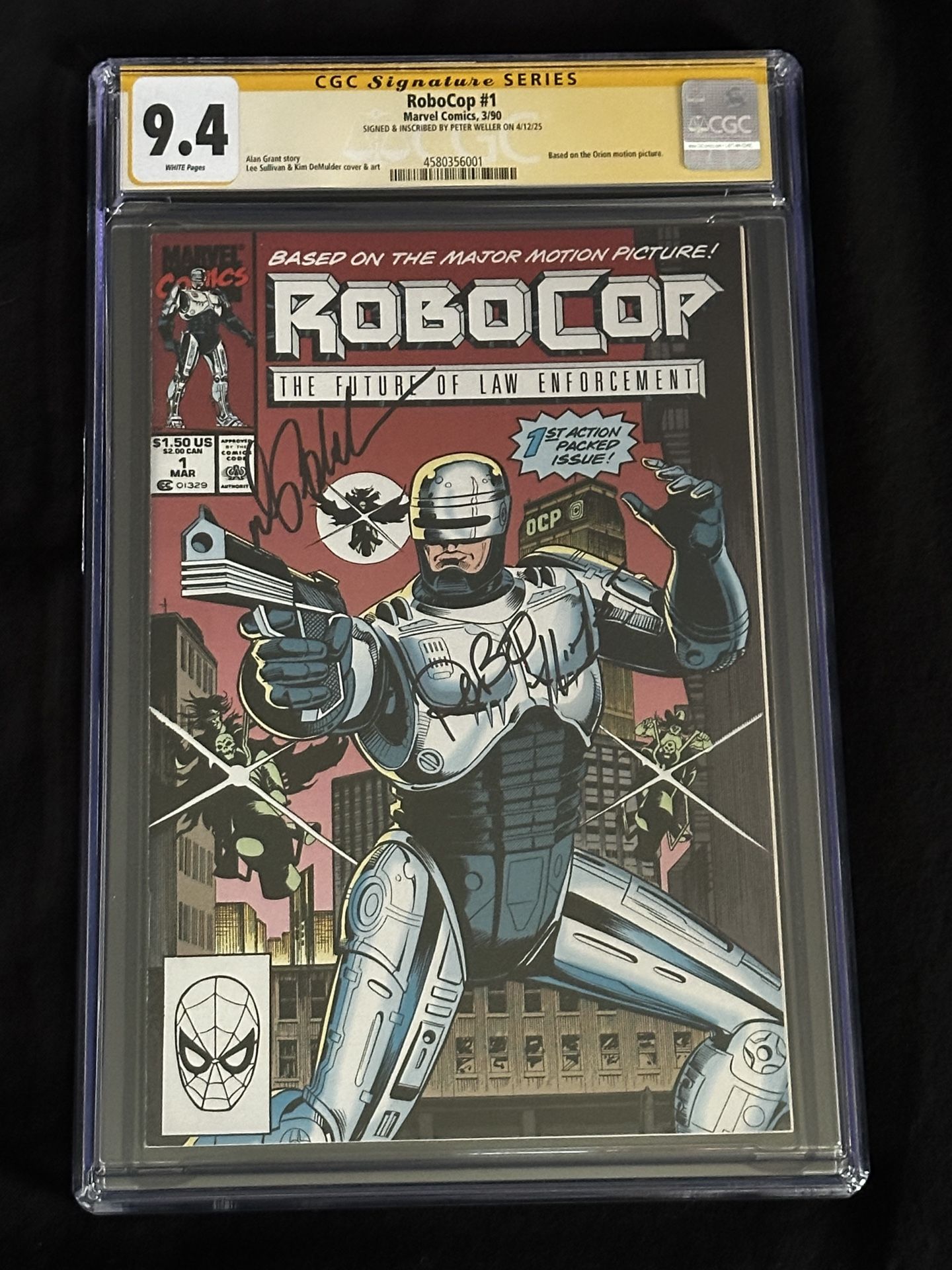 Robocop CGC Signature Series 9.4 9.2 #1 And #3 Peter Weller Nancy Allen Signed Rare