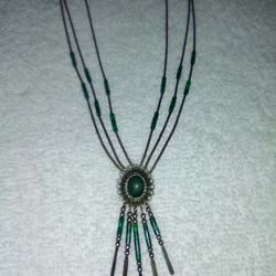 Vintage Navajo Liquid Silver Necklace
