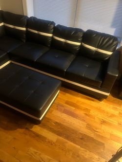 Black in white sectional