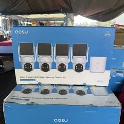 aosu Security Cameras Outdoor Wireless, 4 Cam-Kit, No Subscription