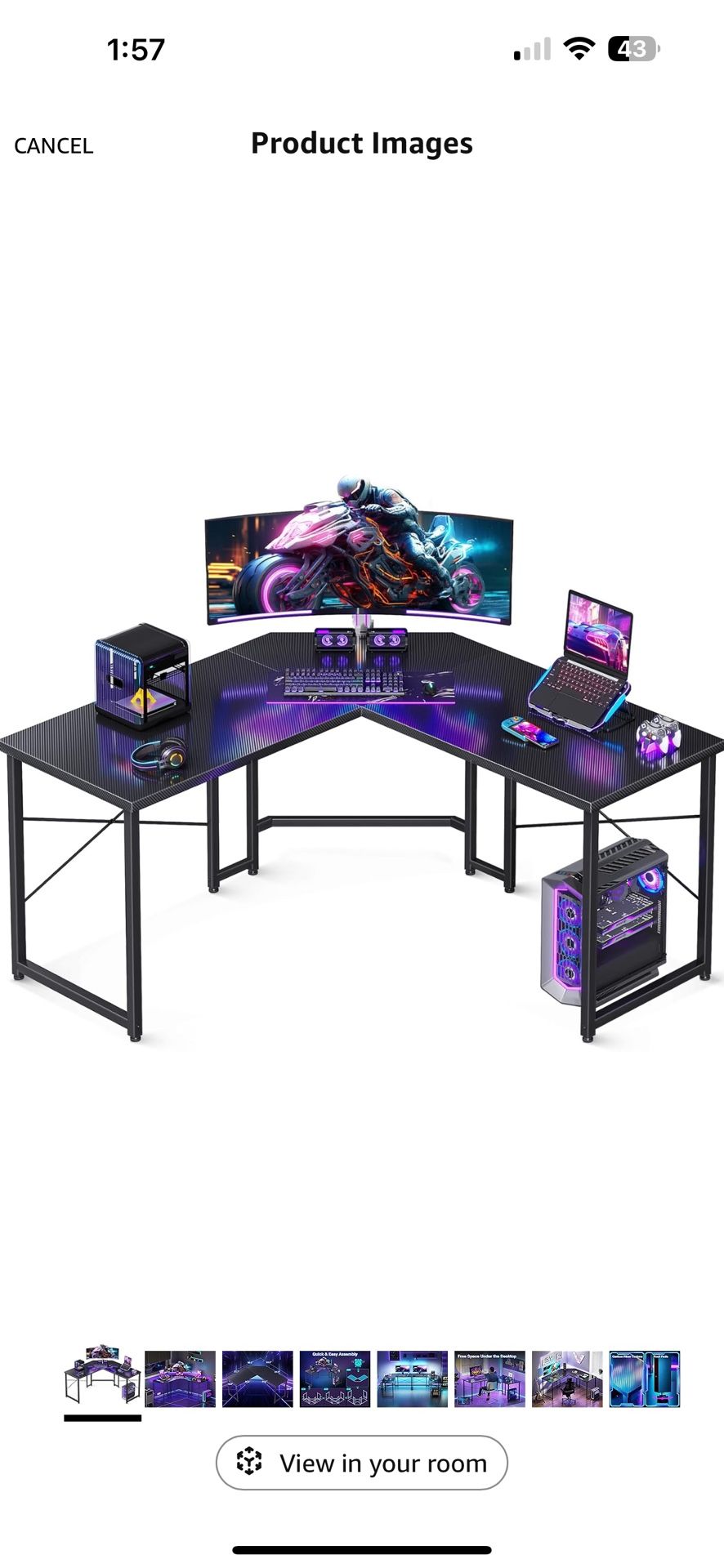 Corner Gaming Desk 