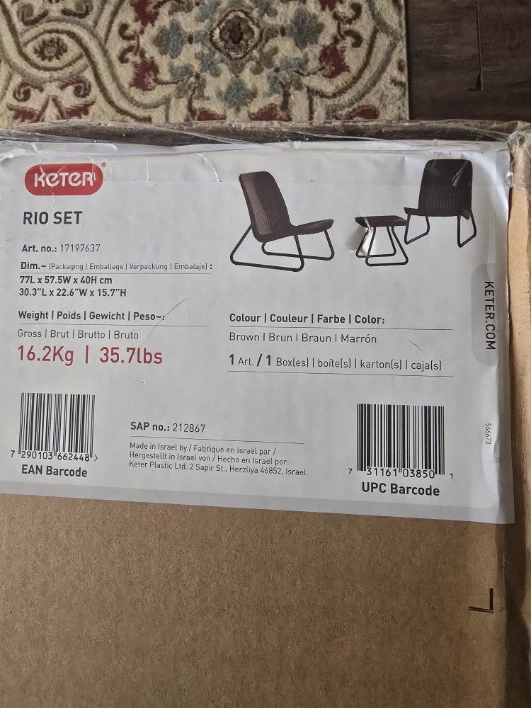 Keter Rio Wicker Patio Set For Sale