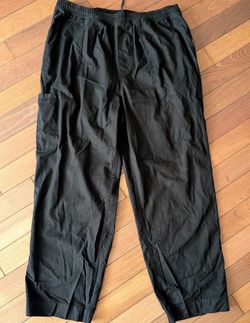 Shaka Wear men's XL black drawstring cargo streetwear pants 100% cotton