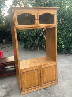 Vintage wooden TV armoire