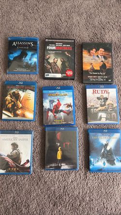 Lot of 9 Blu-ray and DVD Movies