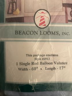 Powder Blue Single Rod Balloon Valance 60x 17 