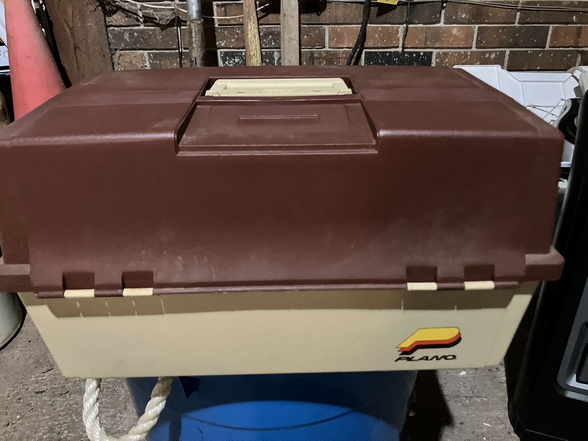 Plano Two Tray Tackle Box 3200 Vintage Fishing 18 Compartments Made in USA