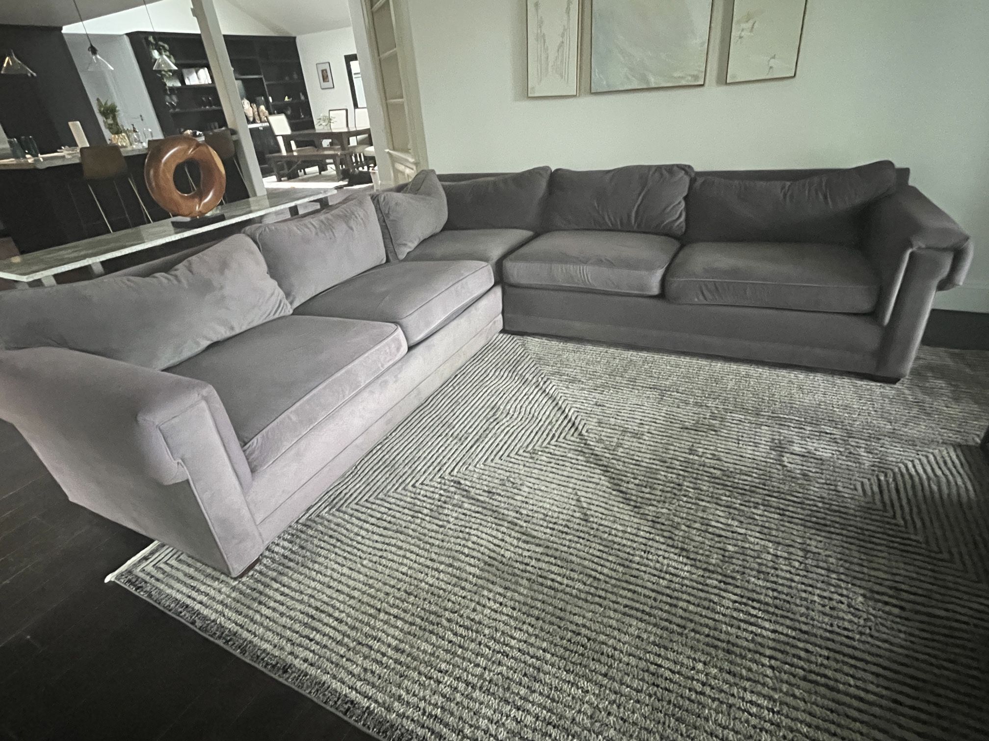 Gray Sectional couch 