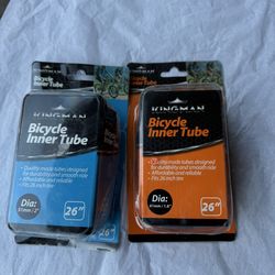 Kingman Bicycle Inner Tubes 26” – New, 2-Pack