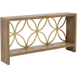 Industrial Console Table, 2-Tier Narrow Metal Frame
