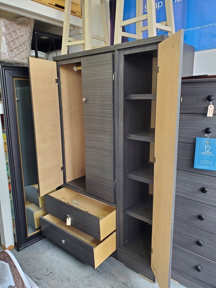 New Large Shelving Storage Wardrobe Closet Cabinet With Drawers Available In Other Colors Come Visit Our Store In Paramount