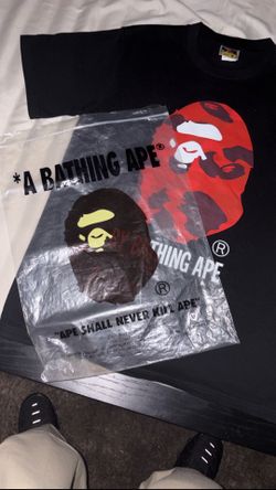 BAPE red and black shirt