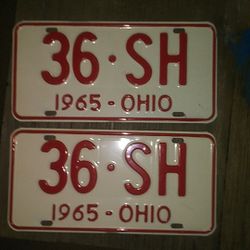 License plates/ mint original