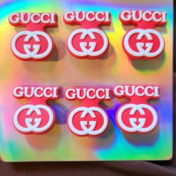 Gucci Croc Charms  6 Pieces Luxury Designer Fashion Bag Keychain  Accessories 