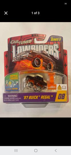 CAR TUNED . LOWRIDERS SERIES 3 . HOPPER CHASSIS . WITH LED UNDER GLOW LIGHTING . 1987 BUICK REGAL LOWRIDER .