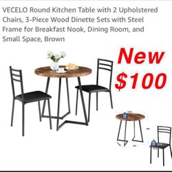 New Kitchen Table In Box 2 Chairs $100 Cash Only East Palmdale Off 47th