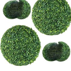 2 PCS 21 inch 8 Layers Artificial Plant Topiary Ball Outdoor UV Resistant