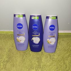 3 Nivea Bodywash 20oz With Nourishing Serum 