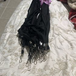 20 Pcs Black Lanyards Premium Bulk 
