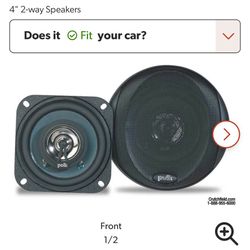 Polk Audio PAIR Of High Fidelity Two Way GXR4 4 Inch Coaxial Car Speakers Feature 4” Woofer And 1 & 1/2” Tweeter In Unopened Box