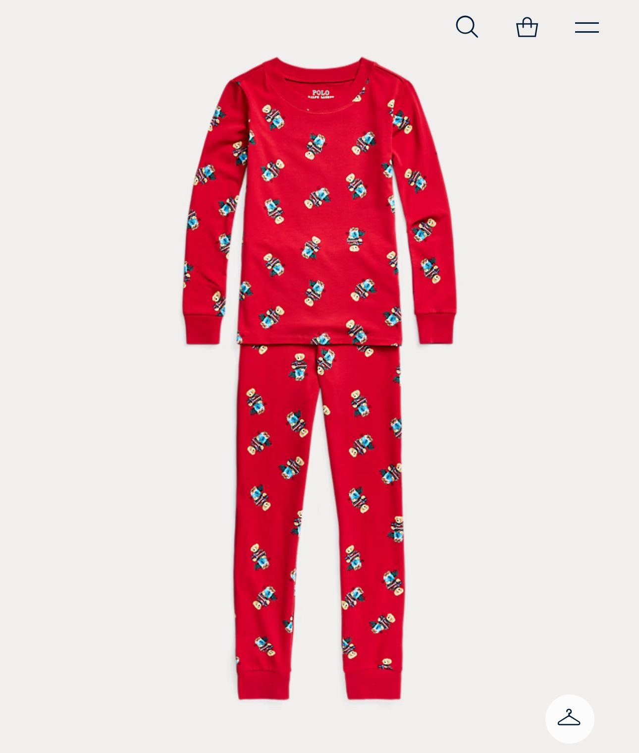 Polo Bear Stretch Jersey Sleep Set by Ralph Lauren Size 10