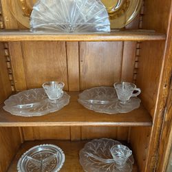 Vintage Clear Glass Set 