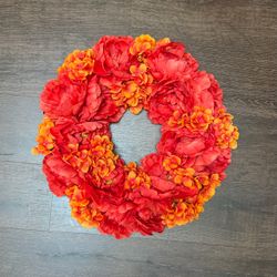 20” Faux Floral Fall Wreath