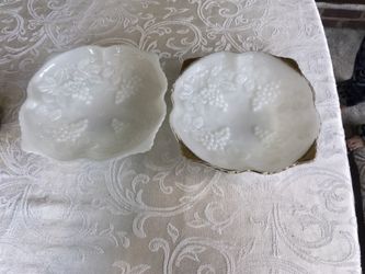 Anchor Hocking Gold Rimmed Relish Dish Set (#10 & #11)