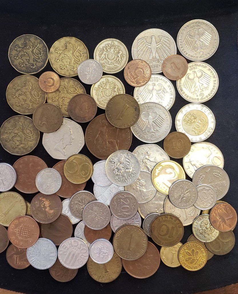 Foreign Coins From. Around The World. 