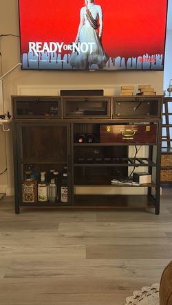 Bar Cabinet with Wine Rack
