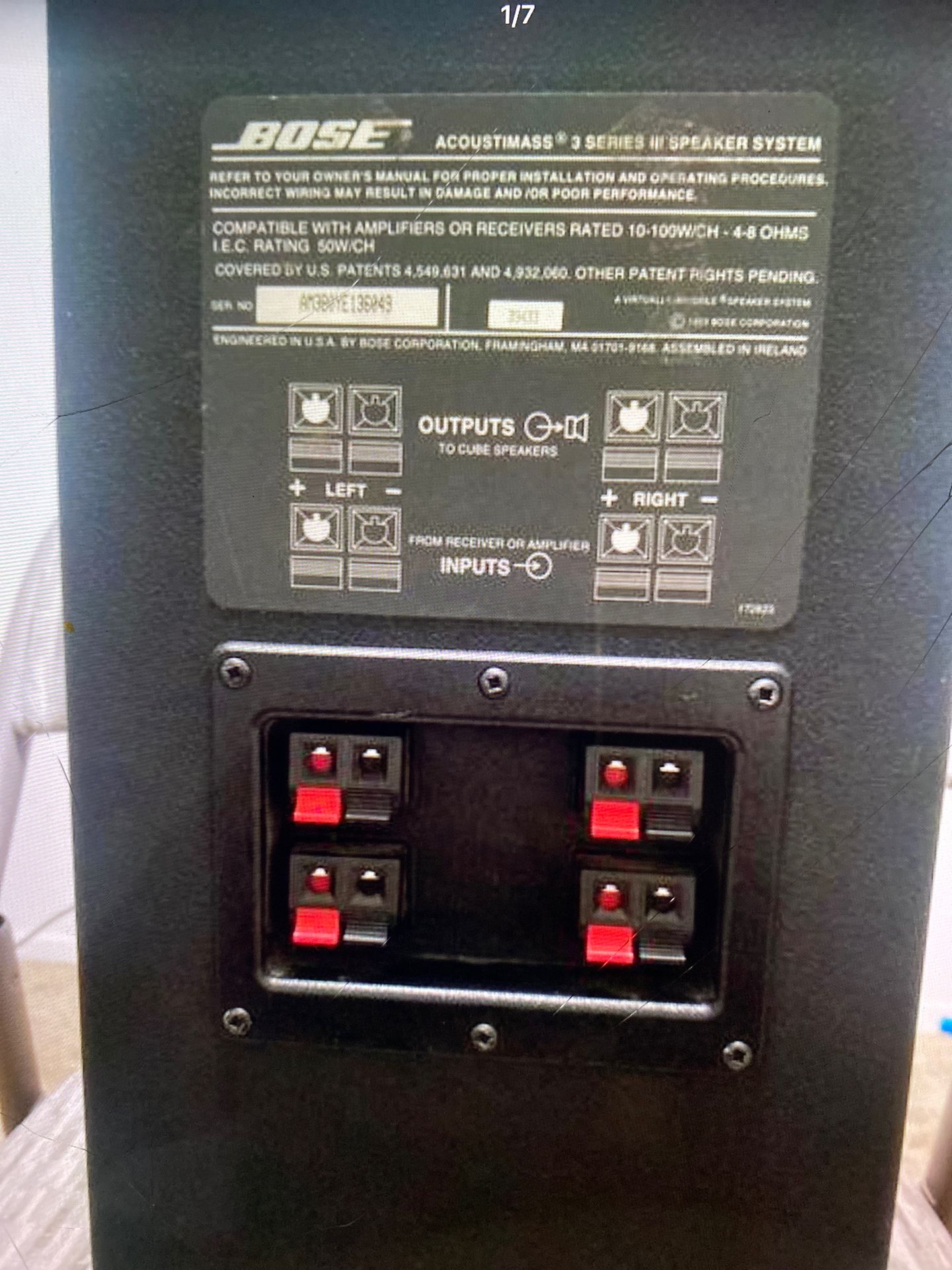 Bose Acoustimass series subwoofer (sub only)