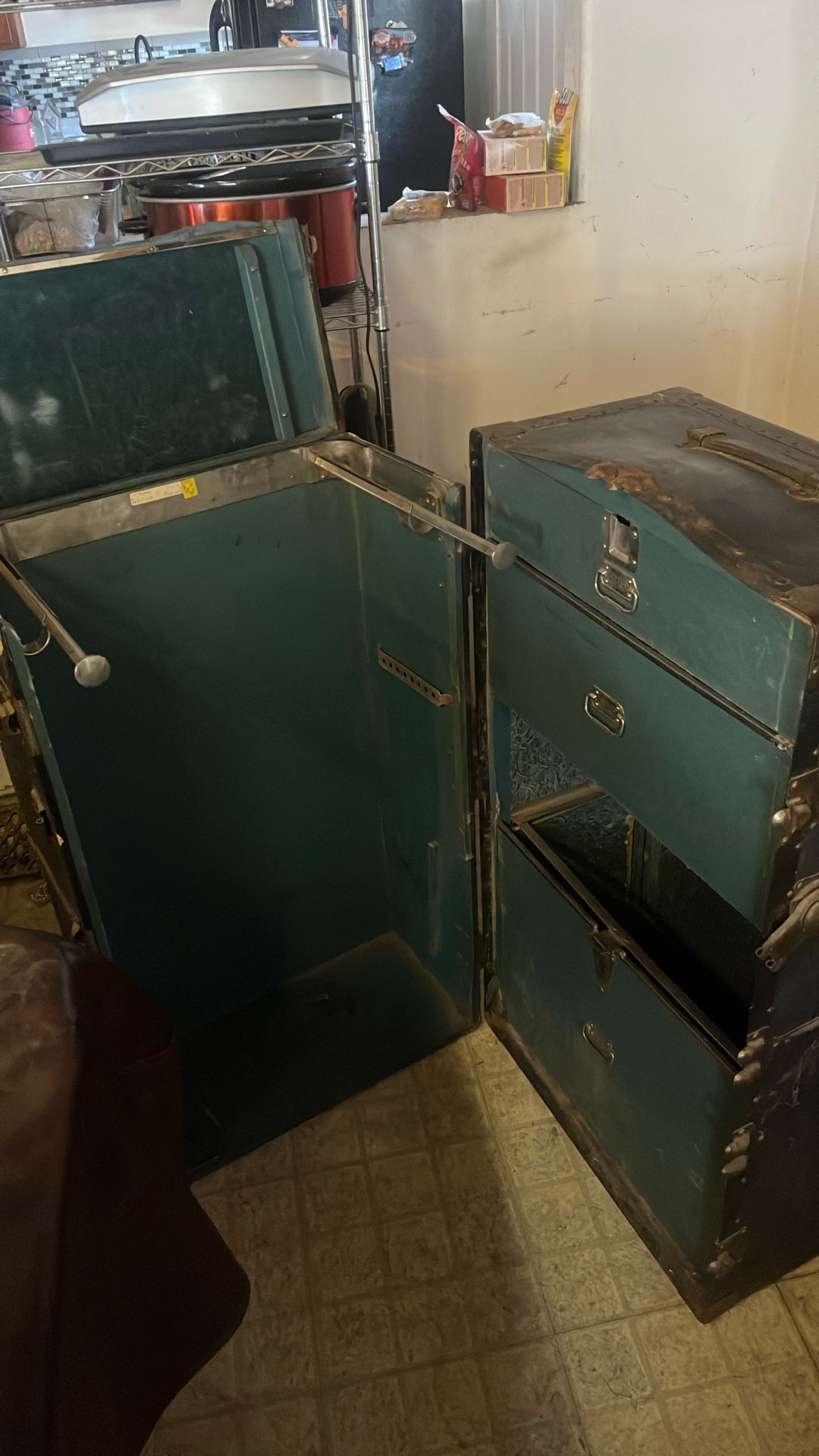 Vintage Antique Steamer Chest
