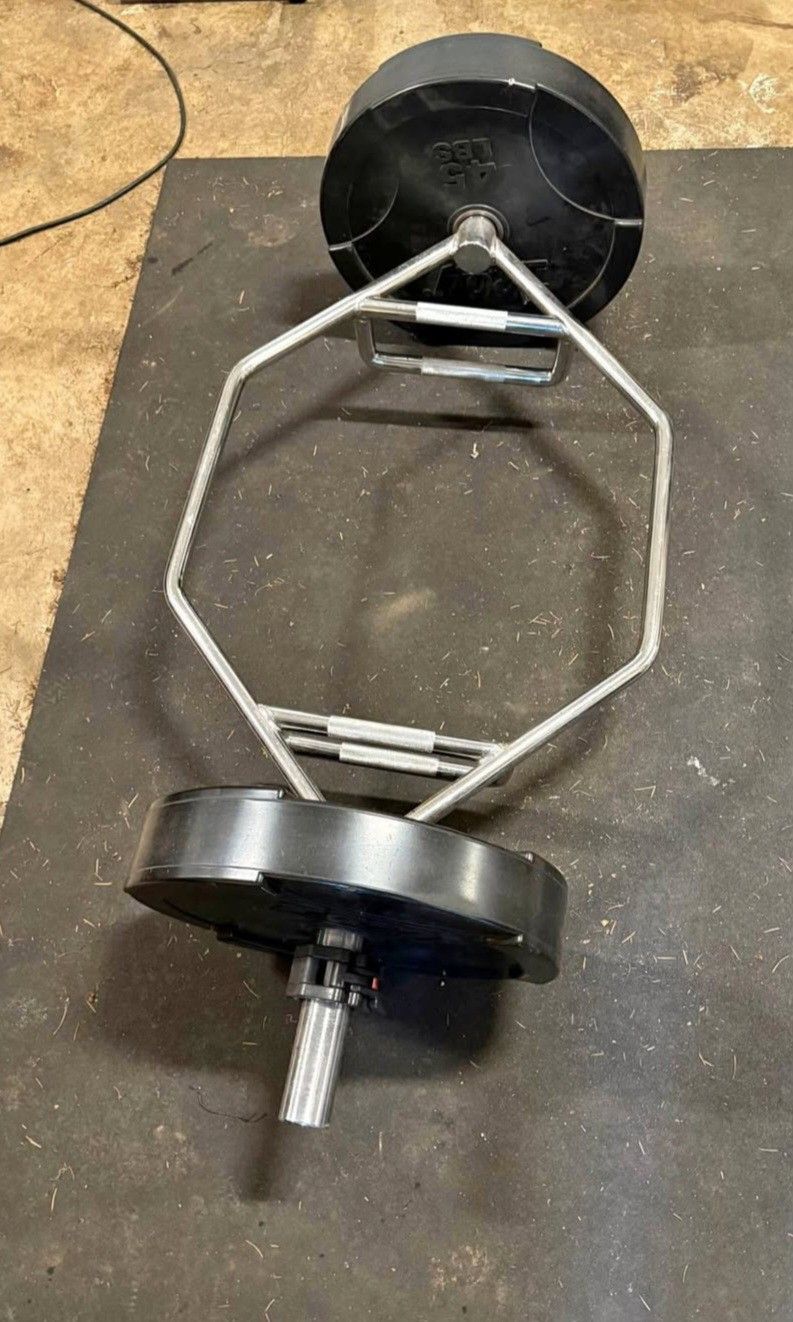 Olympic 2-Inch Combo Hex Bar by D1F for Weight Lifting - 750lb Capacity.