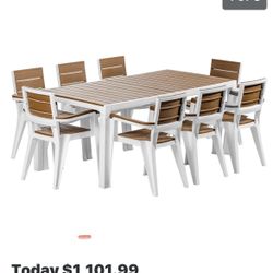 MQ Resin Table And 6 Chairs (New) With Cover