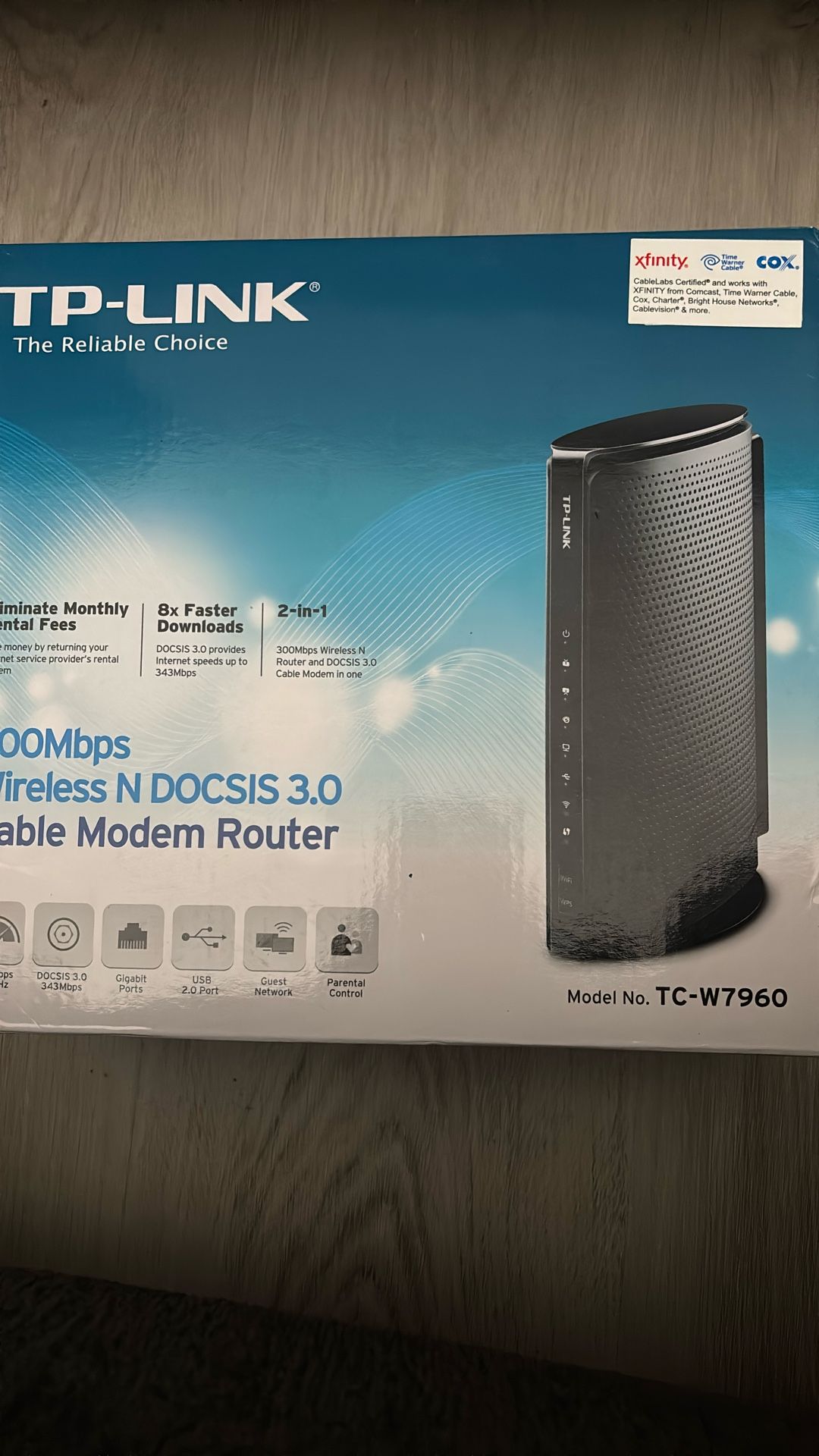 TP-LINK 300MBPS Wireless N Docsis 3.0 Cable Modem Router